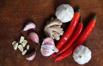 Close-Up Of Vegetables On Table