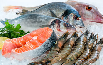 Seafood,On,Ice,At,The,Fish,Market