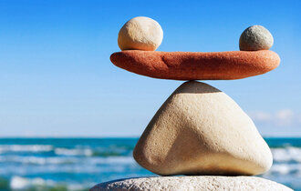 Steine in der Balance